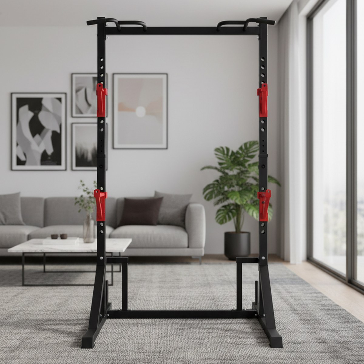 แร็คปรับระดับได้พร้อมบาร์ดึงข้ - Home Bar Stand บทวิจารณ์และราคา