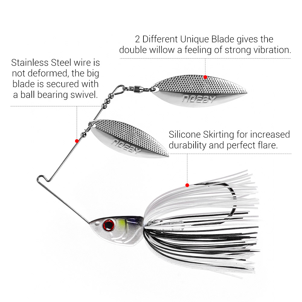 Noeby Spinnerbait 10.5G 14G 21 - Jigger Double Sided บทวิจารณ์และราคา