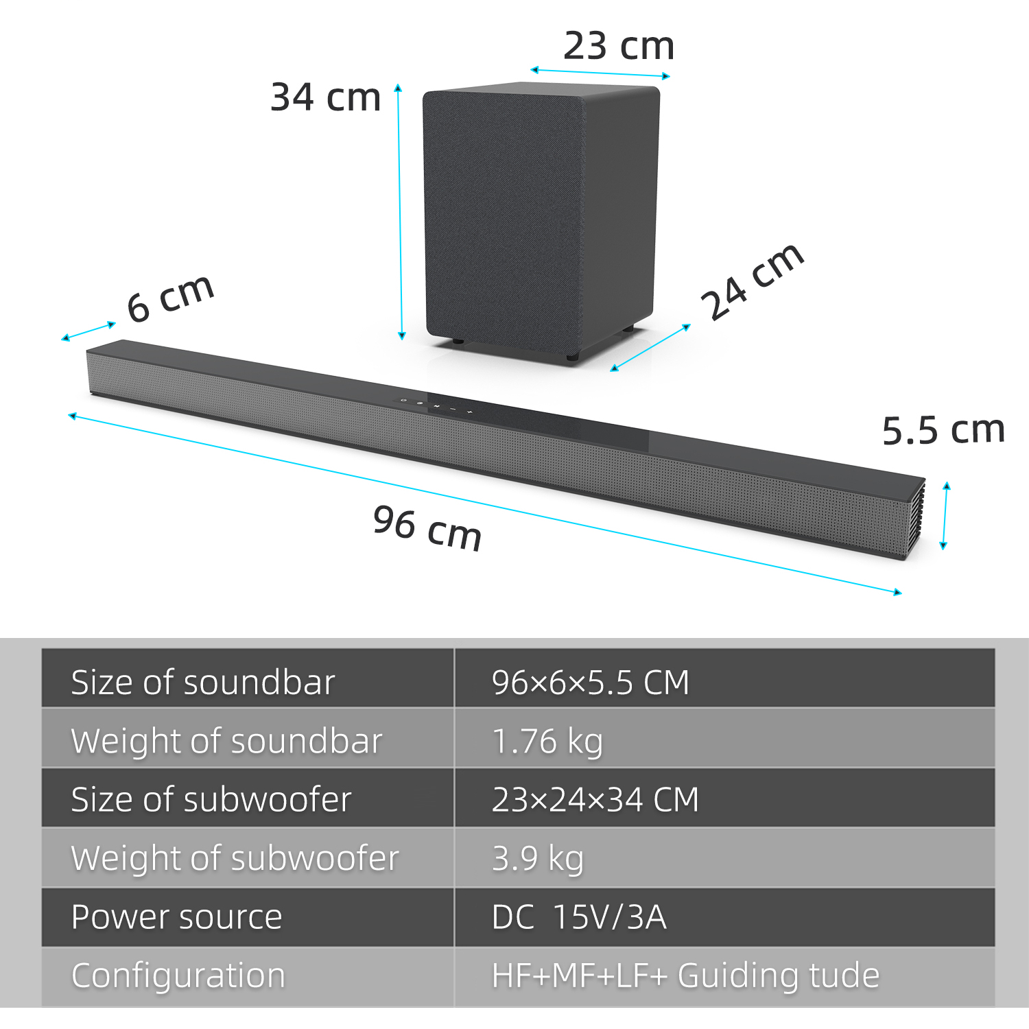 ลำโพงซาวด์บาร์ทีวี 84W พร้อมซั - Home Bar And Theater บทวิจารณ์และราคา