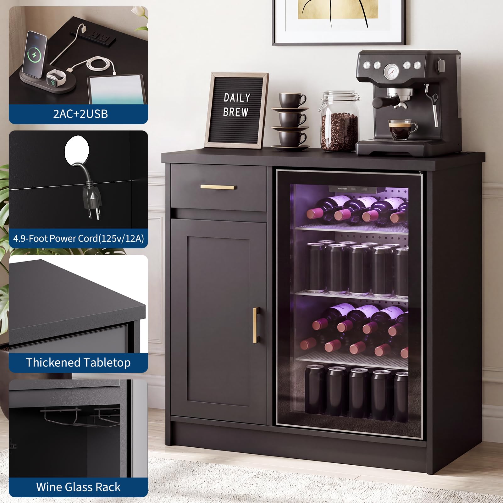ตู้เก็บไวน์สไตล์ฟาร์มเฮาส์ขนาด - Home Bar And Fridge บทวิจารณ์และราคา