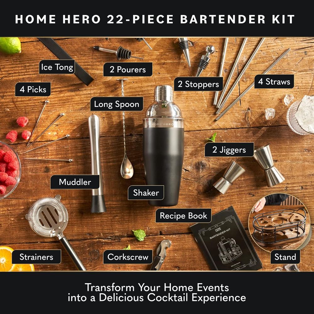 ชุดเครื่องมือค็อกเทลและบาร์ 22 - Cocktail Recipe Book บทวิจารณ์และราคา