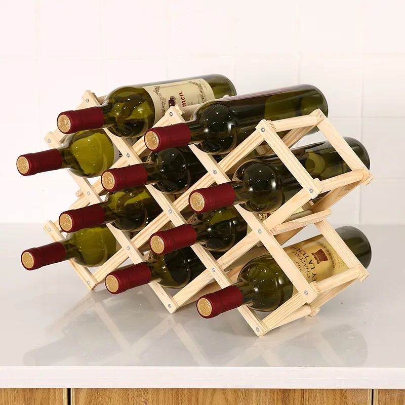 พับไม้ไวน์ Racks ขวดตู้ขาตั้งผ - Home Bar Setup บทวิจารณ์และราคา