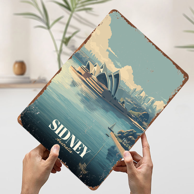ป้ายโลหะพิมพ์ลาย 3 มิติ แบบย้อ - Home Bar Sydney บทวิจารณ์และราคา