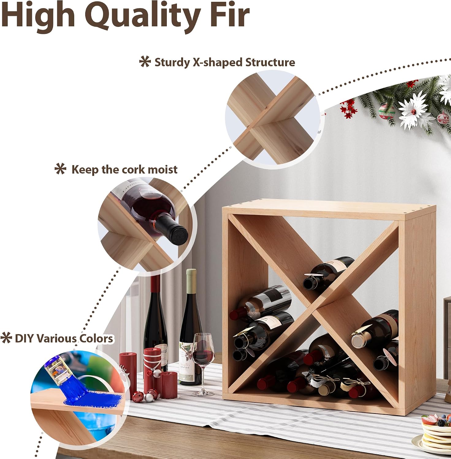 ชั้นวางไวน์ 96 ขวด แบบตั้งพื้น - Home Bar Shelf บทวิจารณ์และราคา
