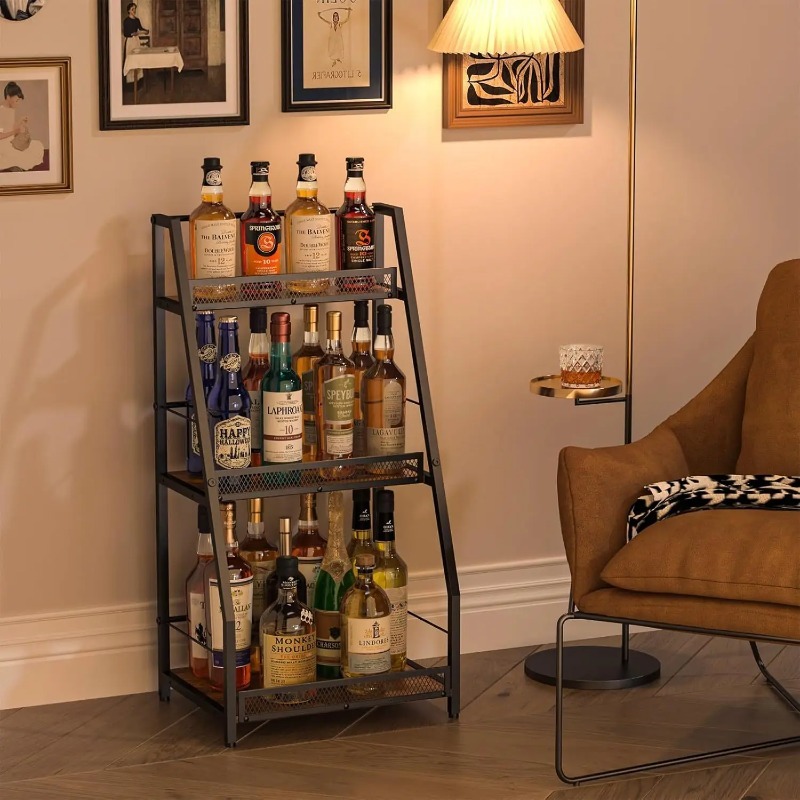 ชั้นวางไวน์แบบบันได 3 ชั้น ตั้ - Home Bar Shelf บทวิจารณ์และราคา