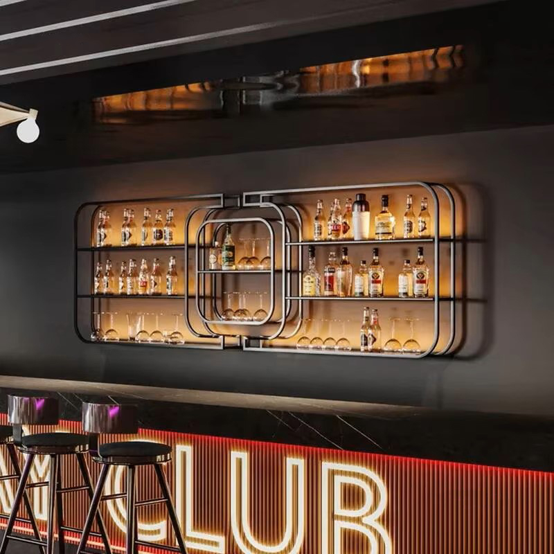 ชั้นวางไวน์เหล็กดัดแบบเรียบง่า - Home Bar And Counter บทวิจารณ์และราคา